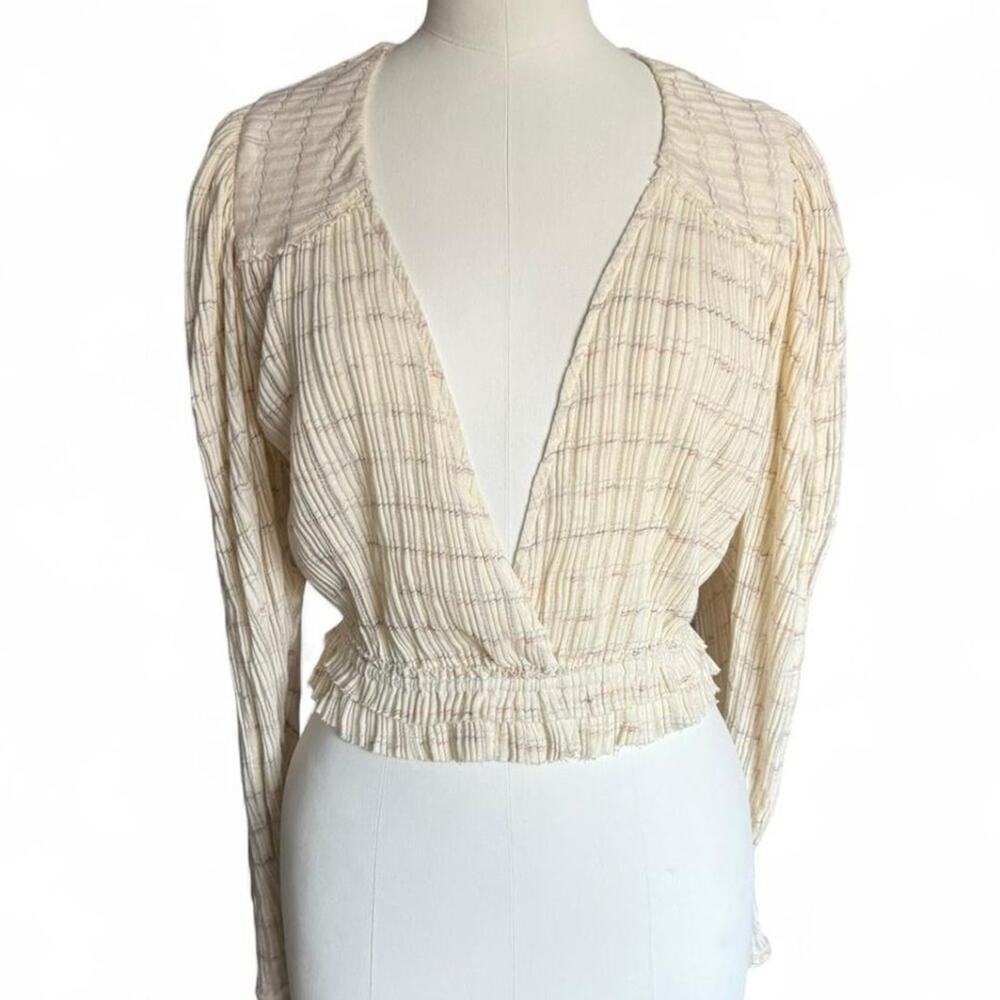 NWT Free People Women’s Girlfriend Top Color Cream Combo  285